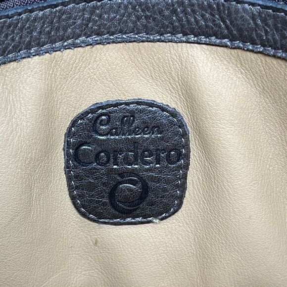 Calleen Cordero Brown Gold Metallic Genuine Leather Large Tote Bag - Picture 7 of 11